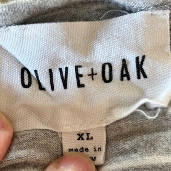 Olive & Oak Gray and White Striped Tank Maxi Dress, size XL - Picture 4 of 6